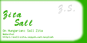 zita sall business card